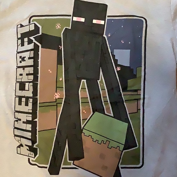 Mojang Minecraft Creeper Tshirt gray medium - Picture 2 of 6
